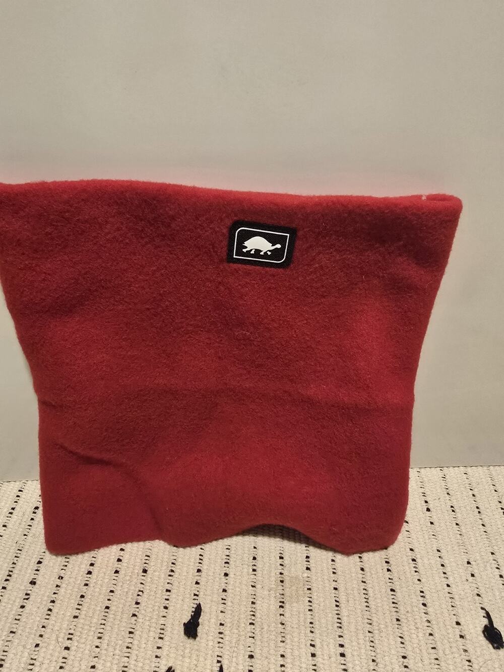 Turtle fur red fleece black logo winter neck warmer ski snowboard gator muff